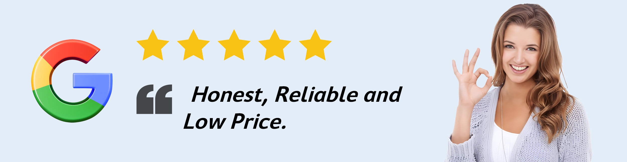 5 star reviews on Google