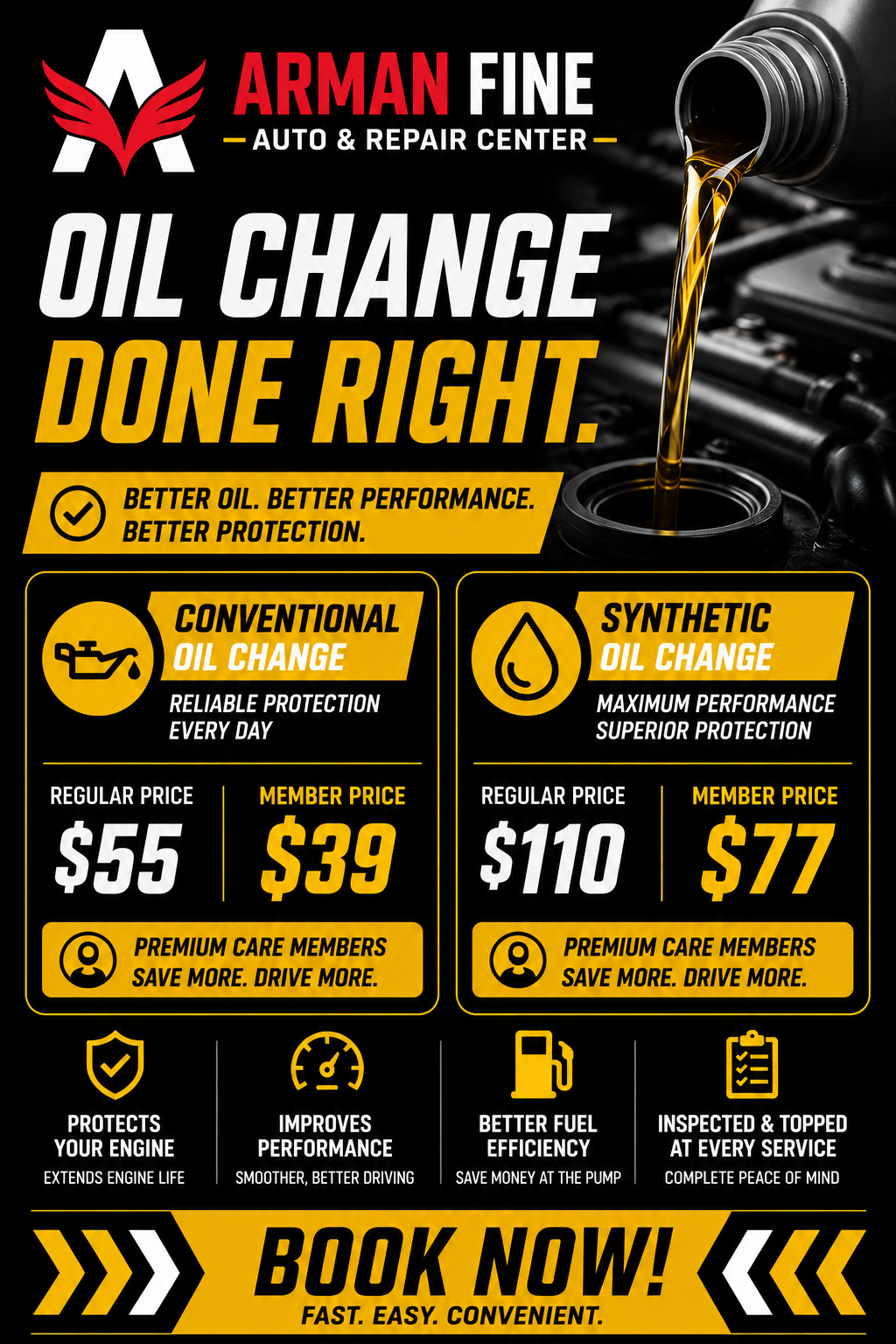 Arman Fine Auto Oil Change Sale North York Toronto