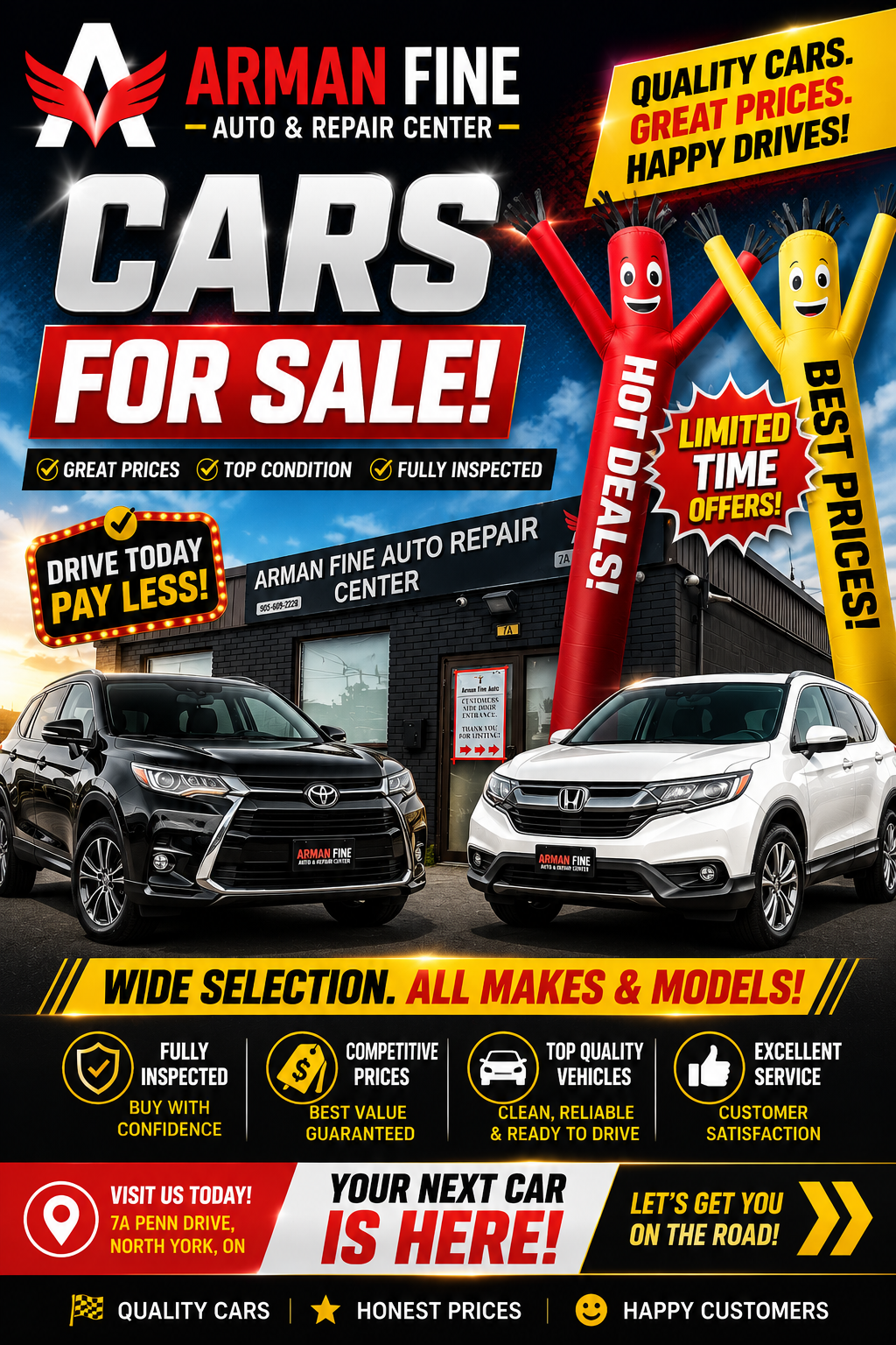 Used cars for sale at Arman Fine Auto & Repair Centre